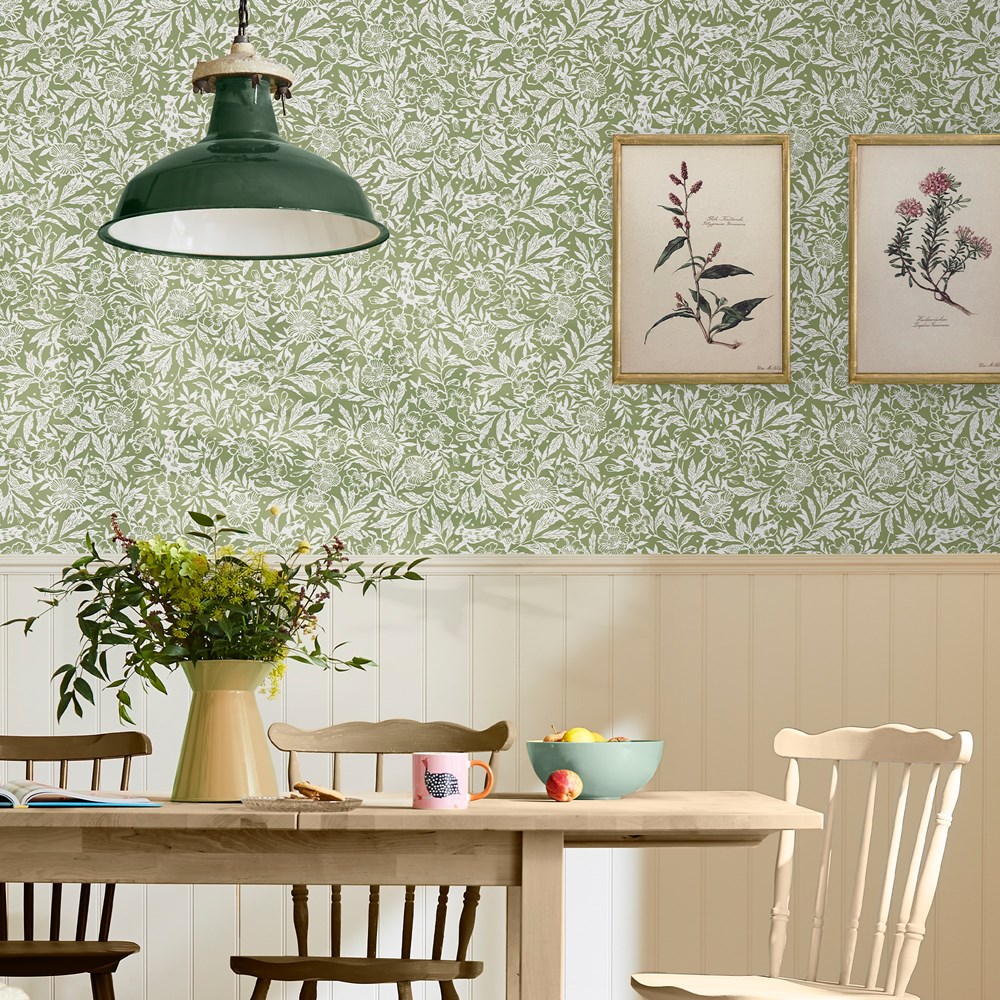 Twilight Ditsy Floral Wallpaper 120888 by Joules in Green